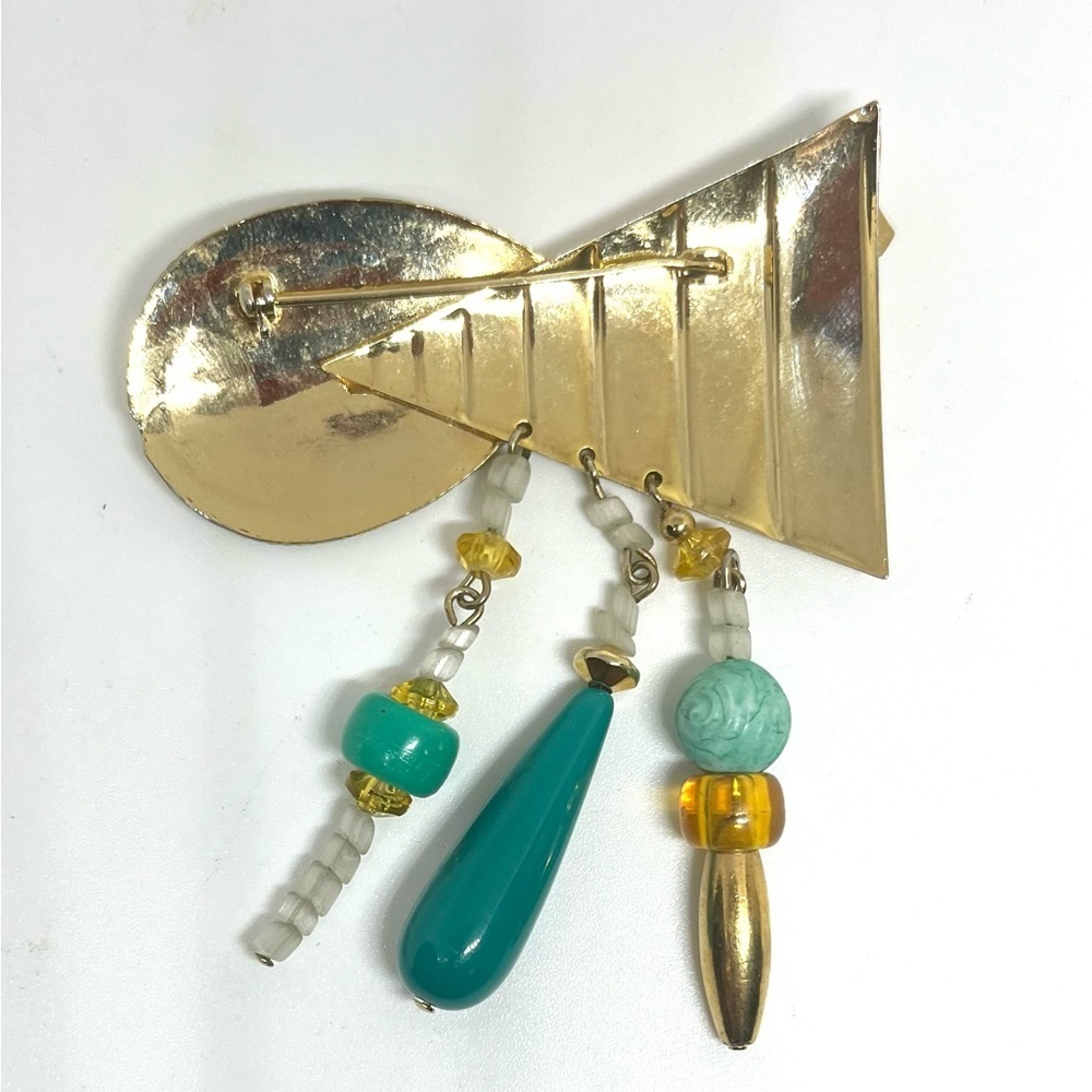 Enamel & Rhinestone Mandolin Pin - Picture 2 of 2